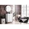 James Martin Vanities Chianti 20in Single Vanity, Glossy White, Brushed Nickel, w/ White Glossy Composite Stone Top E303V20GWBNKWG - alternate 2